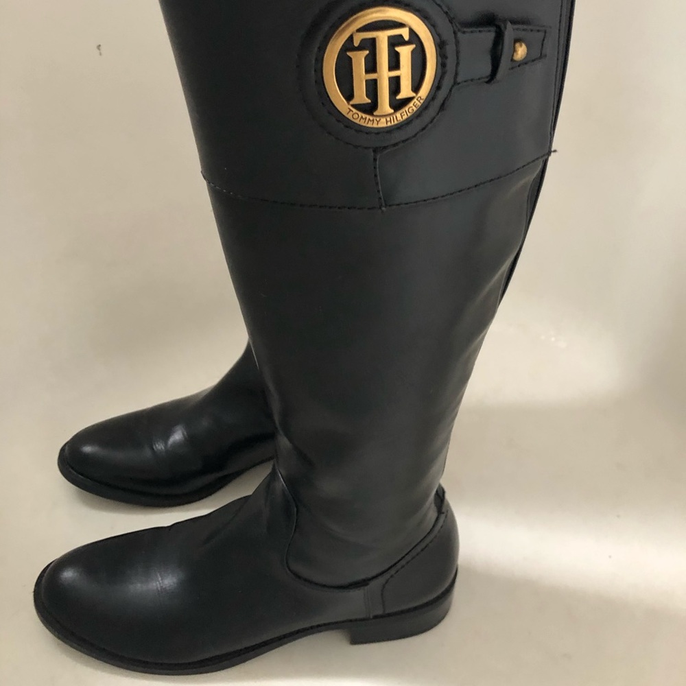 Tommy Hilfinger Black Knee High Boots
